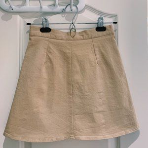 OAK + FORT | Tan Mini Skirt